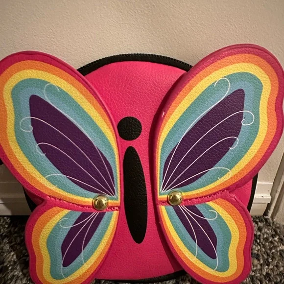 NWT: Betsy Johnson colorful butterfly 🦋 wristlet w/ strap - Picture 2 of 4